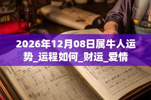 2026年12月08日属牛人运势_运程如何_财运_爱情 2026年12月08日属牛人运势_运程如何_财运_爱情