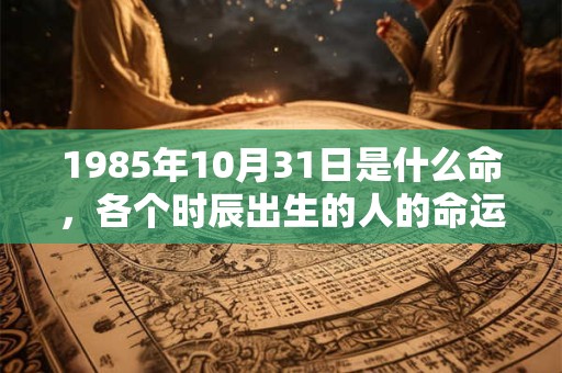 1985年10月31日是什么命，各个时辰出生的人的命运
