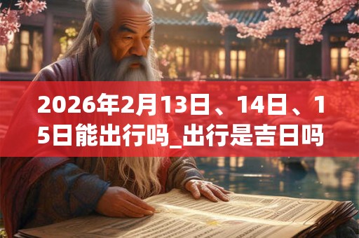 2026年2月13日、14日、15日能出行吗_出行是吉日吗