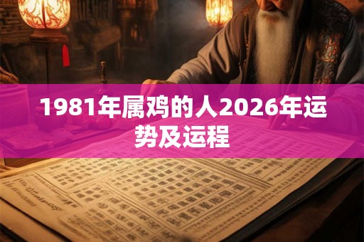1981年属鸡的人2026年运势及运程 1981年属鸡的人2026年运势及运程