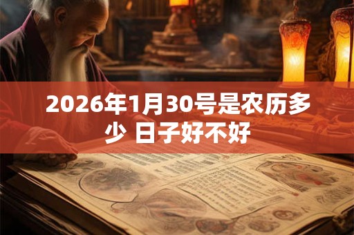 2026年1月30号是农历多少 日子好不好 2026年1月30号是农历多少 日子好不好