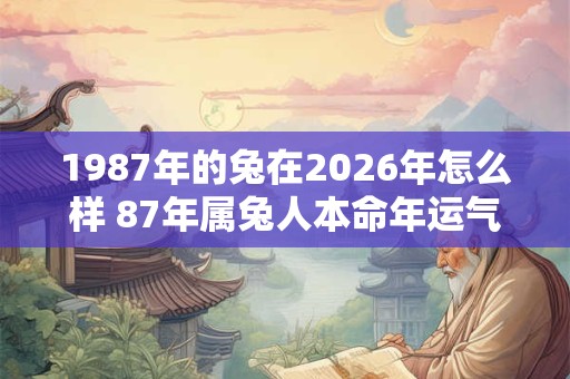 1987年的兔在2026年怎么样 87年属兔人本命年运气