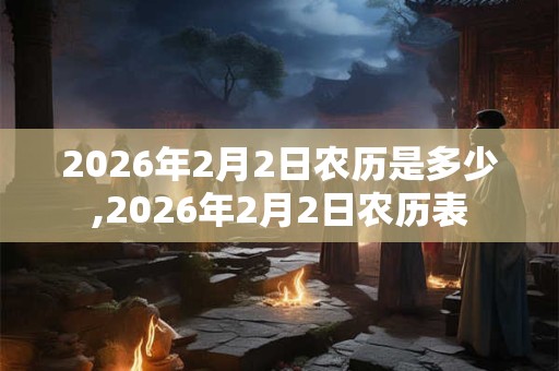 2026年2月2日农历是多少,2026年2月2日农历表
