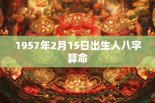 1957年2月15日出生人八字算命 1957年2月15日出生人八字算命