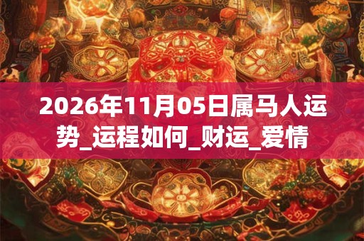 2026年11月05日属马人运势_运程如何_财运_爱情 2026年11月05日属马人运势_运程如何_财运_爱情