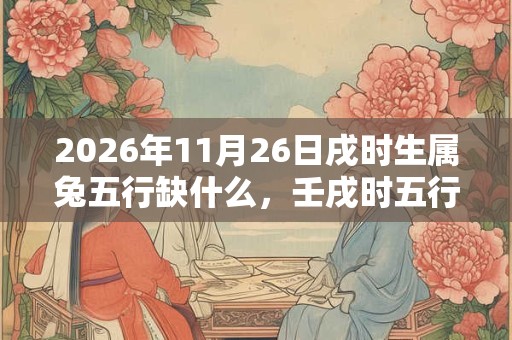 2026年11月26日戌时生属兔五行缺什么,壬戌时五行缺什么 2026年11月26日戌时生属兔五行缺什么,壬戌时五行缺什么