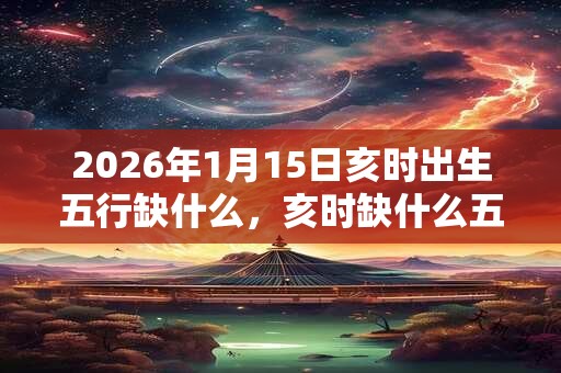 2026年1月15日亥时出生五行缺什么，亥时缺什么五行