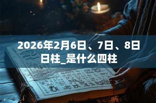 2026年2月6日、7日、8日日柱_是什么四柱 2026年2月6日、7日、8日日柱_是什么四柱