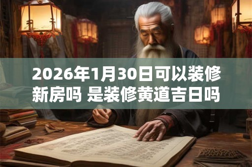 2026年1月30日可以装修新房吗 是装修黄道吉日吗 2026年1月30日可以装修新房吗 是装修黄道吉日吗