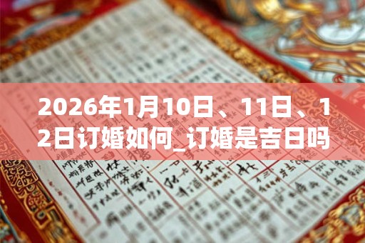 2026年1月10日、11日、12日订婚如何_订婚是吉日吗 2026年1月10日、11日、12日订婚如何_订婚是吉日吗