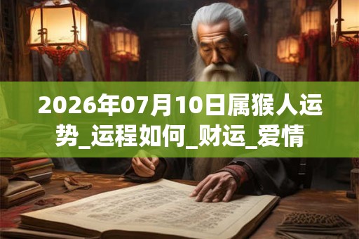 2026年07月10日属猴人运势_运程如何_财运_爱情 2026年07月10日属猴人运势_运程如何_财运_爱情