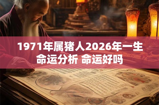 1971年属猪人2026年一生命运分析 命运好吗 1971年属猪人2026年一生命运分析 命运好吗