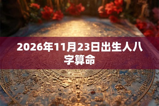 2026年11月23日出生人八字算命 2026年11月23日出生人八字算命