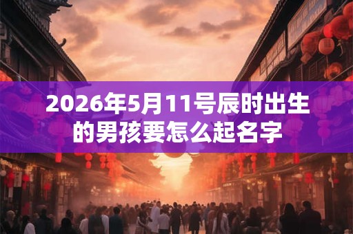 2026年5月11号辰时出生的男孩要怎么起名字