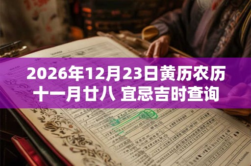 2026年12月23日黄历农历十一月廿八 宜忌吉时查询
