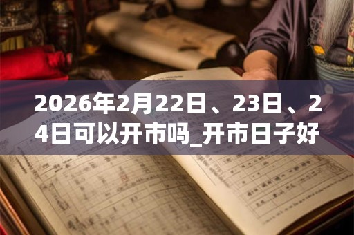 2026年2月22日、23日、24日可以开市吗_开市日子好吗 2026年2月22日、23日、24日可以开市吗_开市日子好吗