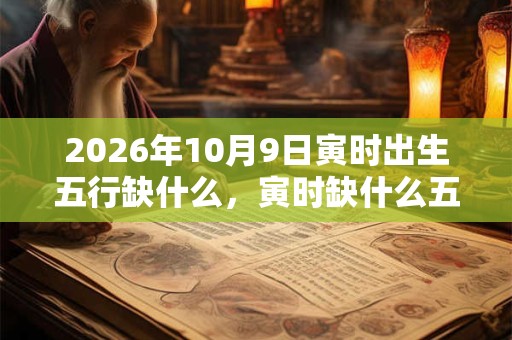 2026年10月9日寅时出生五行缺什么，寅时缺什么五行