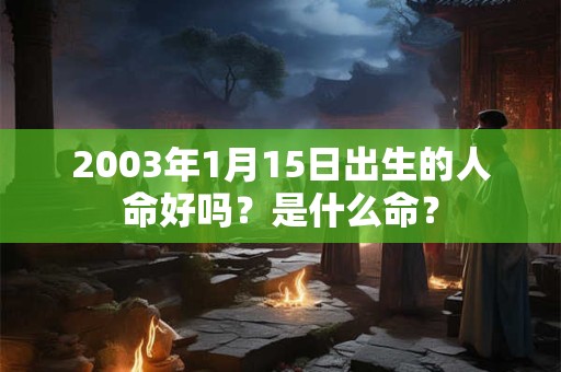 2003年1月15日出生的人命好吗?是什么命? 2003年1月15日出生的人命好吗?是什么命?