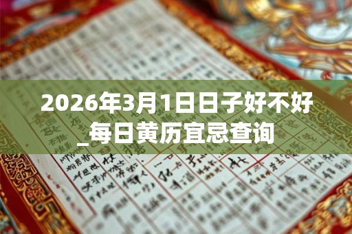2026年3月1日日子好不好_每日黄历宜忌查询 2026年3月1日日子好不好_每日黄历宜忌查询