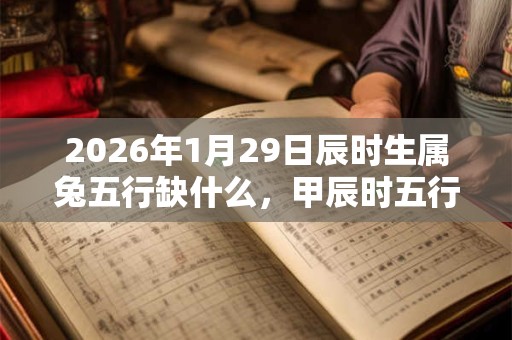 2026年1月29日辰时生属兔五行缺什么,甲辰时五行缺什么 2026年1月29日辰时生属兔五行缺什么,甲辰时五行缺什么