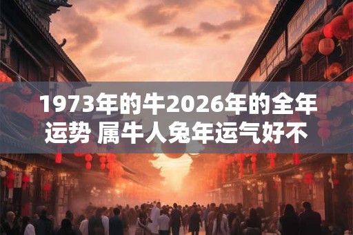 1973年的牛2026年的全年运势 属牛人兔年运气好不好