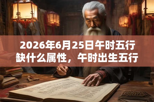 2026年6月25日午时五行缺什么属性,午时出生五行缺什么 2026年6月25日午时五行缺什么属性,午时出生五行缺什么