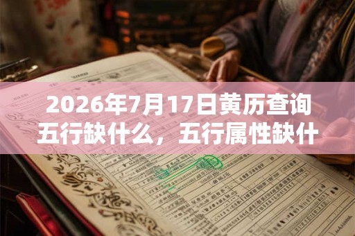 2026年7月17日黄历查询五行缺什么,五行属性缺什么 2026年7月17日黄历查询五行缺什么,五行属性缺什么