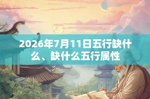 2026年7月11日五行缺什么、缺什么五行属性