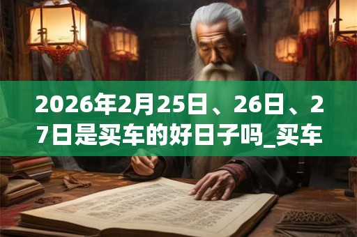 2026年2月25日、26日、27日是买车的好日子吗_买车可以吗 2026年2月25日、26日、27日是买车的好日子吗_买车可以吗