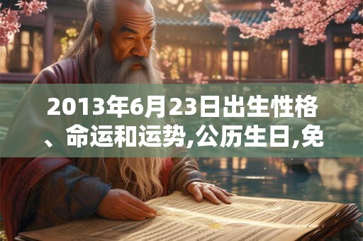 2013年6月23日出生性格、命运和运势,公历生日,免费算命