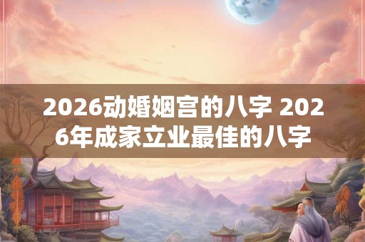 2026动婚姻宫的八字 2026年成家立业最佳的八字 2026动婚姻宫的八字 2026年成家立业最佳的八字