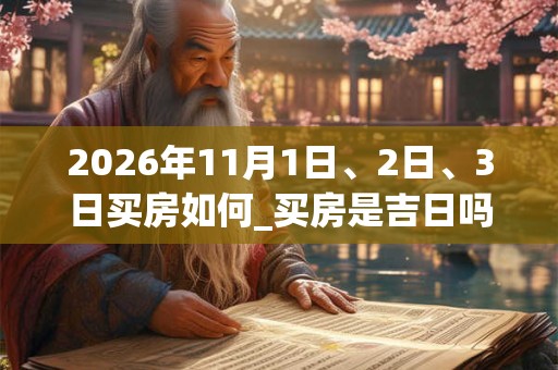 2026年11月1日、2日、3日买房如何_买房是吉日吗 2026年11月1日、2日、3日买房如何_买房是吉日吗