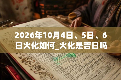2026年10月4日、5日、6日火化如何_火化是吉日吗