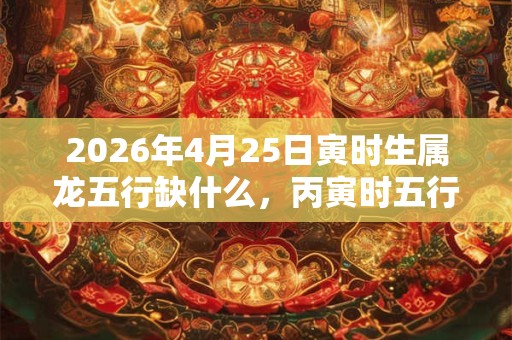 2026年4月25日寅时生属龙五行缺什么,丙寅时五行缺什么 2026年4月25日寅时生属龙五行缺什么,丙寅时五行缺什么