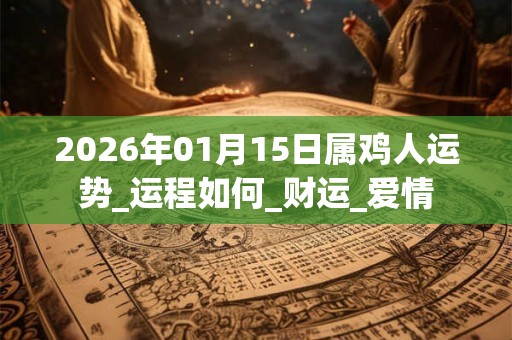 2026年01月15日属鸡人运势_运程如何_财运_爱情