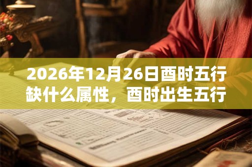 2026年12月26日酉时五行缺什么属性,酉时出生五行缺什么 2026年12月26日酉时五行缺什么属性,酉时出生五行缺什么