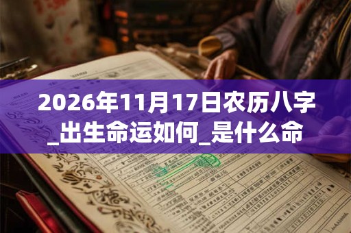2026年11月17日农历八字_出生命运如何_是什么命