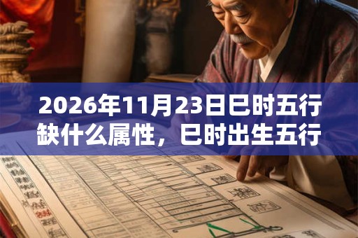 2026年11月23日巳时五行缺什么属性,巳时出生五行缺什么 2026年11月23日巳时五行缺什么属性,巳时出生五行缺什么
