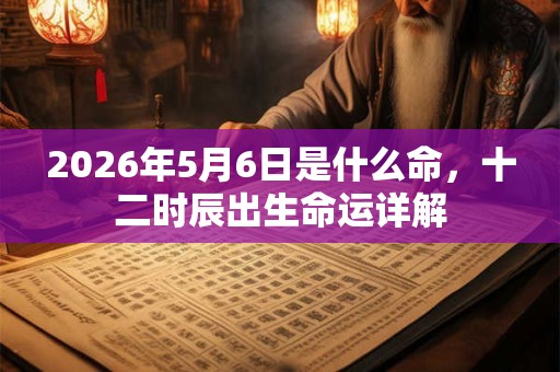 2026年5月6日是什么命,十二时辰出生命运详解 2026年5月6日是什么命,十二时辰出生命运详解