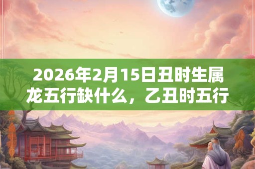 2026年2月15日丑时生属龙五行缺什么,乙丑时五行缺什么 2026年2月15日丑时生属龙五行缺什么,乙丑时五行缺什么