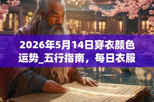 2026年5月14日穿衣颜色运势_五行指南,每日衣服颜色幸运色 2026年5月14日穿衣颜色运势_五行指南,每日衣服颜色幸运色