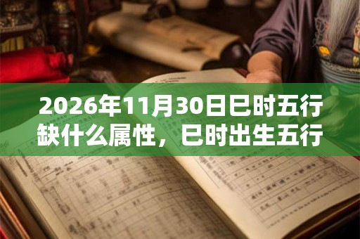 2026年11月30日巳时五行缺什么属性，巳时出生五行缺什么