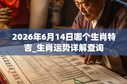 2026年6月14日哪个生肖特吉_生肖运势详解查询