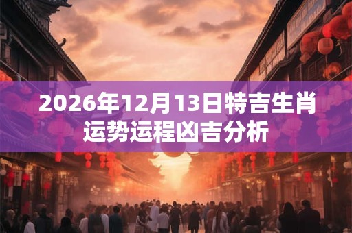2026年12月13日特吉生肖运势运程凶吉分析 2026年12月13日特吉生肖运势运程凶吉分析