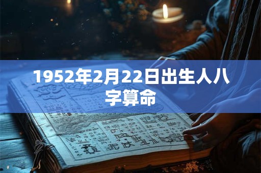 1952年2月22日出生人八字算命 1952年2月22日出生人八字算命