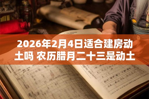 2026年2月4日适合建房动土吗 农历腊月二十三是动土吉日吗