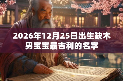 2026年12月25日出生缺木男宝宝最吉利的名字 2026年12月25日出生缺木男宝宝最吉利的名字