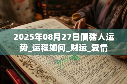 2025年08月27日属猪人运势_运程如何_财运_爱情 2025年08月27日属猪人运势_运程如何_财运_爱情