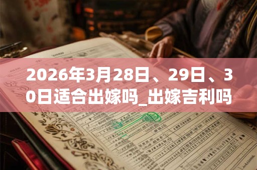 2026年3月28日、29日、30日适合出嫁吗_出嫁吉利吗 2026年3月28日、29日、30日适合出嫁吗_出嫁吉利吗