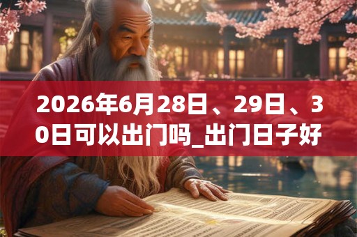 2026年6月28日、29日、30日可以出门吗_出门日子好吗 2026年6月28日、29日、30日可以出门吗_出门日子好吗